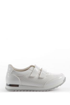 K22B Kifidis Kids Gloss Çocuk Spor Ayakkabı 22-26 Beyaz / White