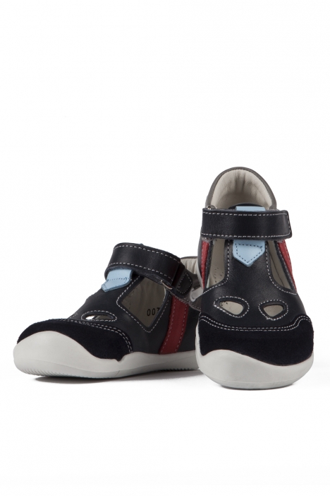 K300 Kifidis-Kids İlk Adım Unisex Çocuk Deri Ayakkabı 19-24 LACİVERT