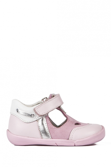 K300 Kifidis-Kids İlk Adım Unisex Çocuk Deri Ayakkabı 19-24 Pembe / Pink