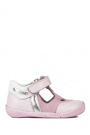 K300 Kifidis-Kids İlk Adım Unisex Çocuk Deri Ayakkabı 19-24 Pembe / Pink