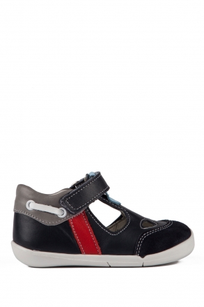 K300 Kifidis-Kids İlk Adım Unisex Çocuk Deri Ayakkabı 19-24 LACİVERT