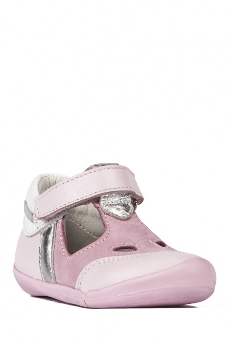 K300 Kifidis-Kids İlk Adım Unisex Çocuk Deri Ayakkabı 19-24 Pembe / Pink