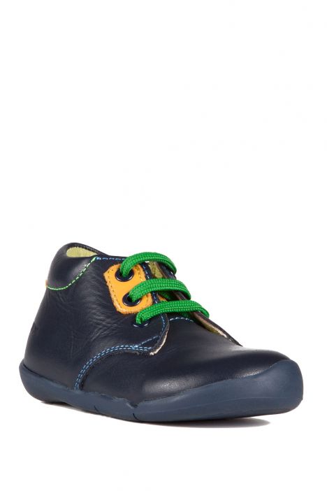 K311 Kifidis-Kids İlk Adım Unisex Çocuk Deri Ayakkabı 20-25 Lacivert / Navy