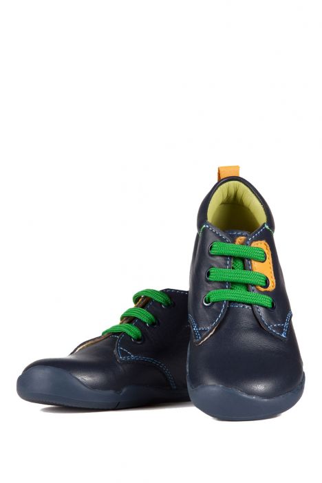 K311 Kifidis-Kids İlk Adım Unisex Çocuk Deri Ayakkabı 20-25 Lacivert / Navy