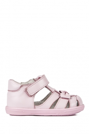 K320 Kifidis-Kids İlk Adım Kız Çocuk Deri Ayakkabı 19-24 Pembe / Pink