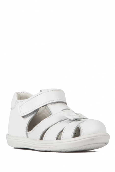 K320 Kifidis-Kids İlk Adım Kız Çocuk Deri Ayakkabı 19-24 Beyaz / White