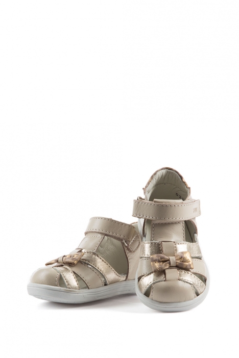 K320 Kifidis-Kids İlk Adım Kız Çocuk Deri Ayakkabı 19-24 Krem / Cream