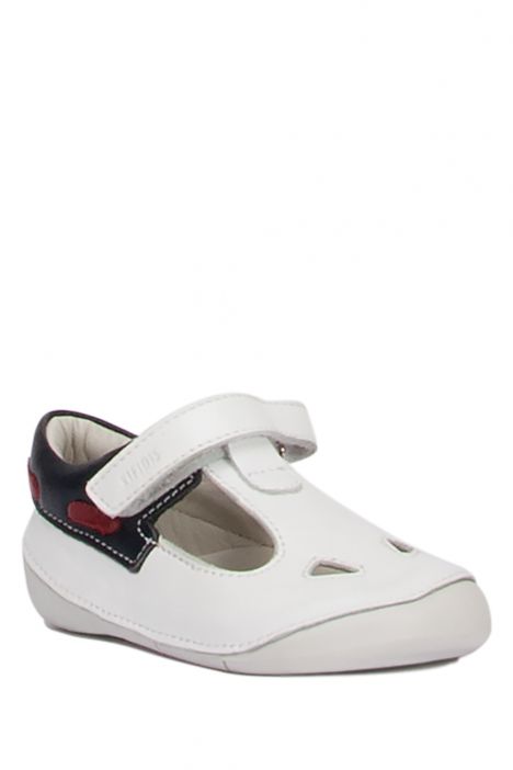 K410 Kifidis-Kids Unisex Bebek Deri Ayakkabı18-22 Beyaz / White