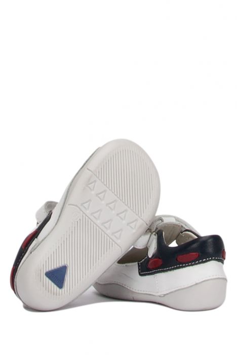 K410 Kifidis-Kids Unisex Bebek Deri Ayakkabı18-22 Beyaz / White