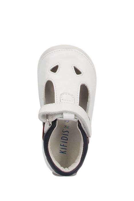 K410 Kifidis-Kids Unisex Bebek Deri Ayakkabı18-22 Beyaz / White