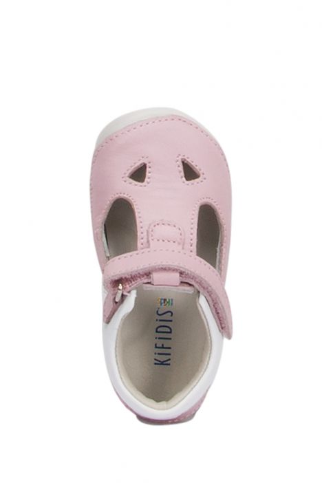 K410 Kifidis-Kids Unisex Bebek Deri Ayakkabı18-22 Pembe / Pink