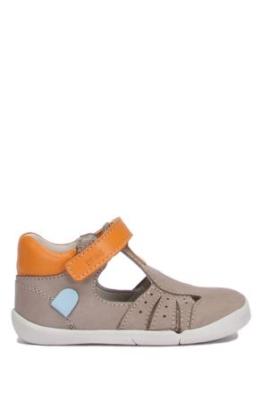 K510 Kifidis-Kids İlk Adım Unisex Çocuk Nubuk Ayakkabı19-24 Kum Nubuk