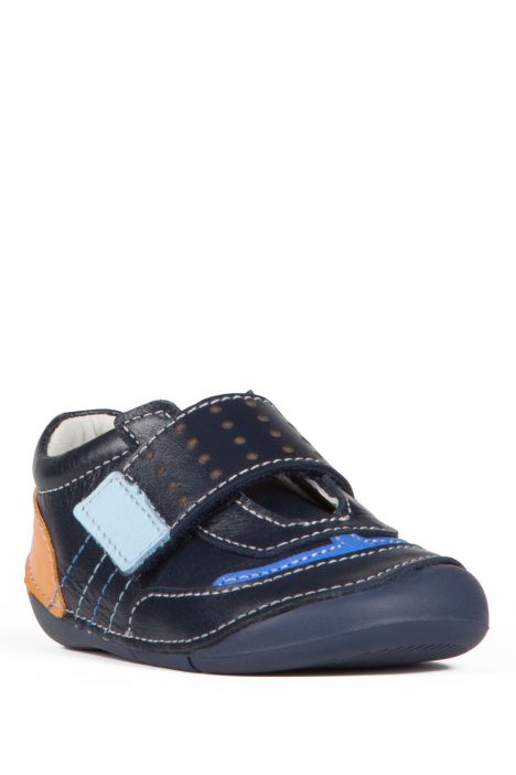 K550 Kifidis-Kids Erkek Bebek Deri Ayakkabı 18-22 Lacivert / Navy