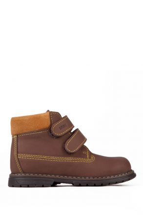 K551 Kifidis-Kids Unisex Çocuk Bot 25-30 Nubuk Kahverengi / Nubuck Brown