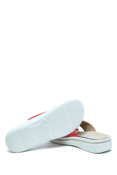 K63 Kifidis Italy Anatomik Kadın Deri Terlik 36-41 Rosso/Kırmızı