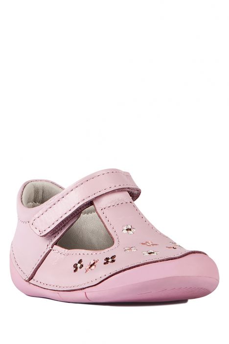 K660 Kifidis-Kids Kız Bebek Deri Ayakkabı 18-21 Pembe / Pink