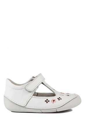 K660 Kifidis-Kids Kız Bebek Deri Ayakkabı 18-21 Beyaz / White