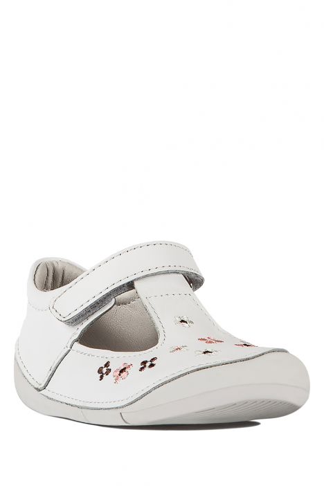 K660 Kifidis-Kids Kız Bebek Deri Ayakkabı 18-21 Beyaz / White