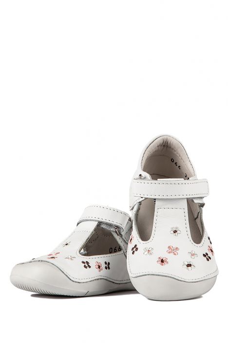 K660 Kifidis-Kids Kız Bebek Deri Ayakkabı 18-21 Beyaz / White