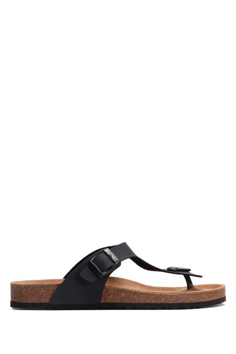 K760SE Kifidis Soft Step Erkek Parmak Arası Mantar Terlik 40-46 Mat Siyah - 006
