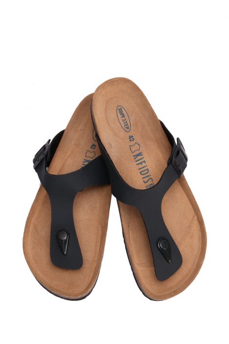 K760SE Kifidis Soft Step Erkek Parmak Arası Mantar Terlik 40-46 Mat Siyah - 006