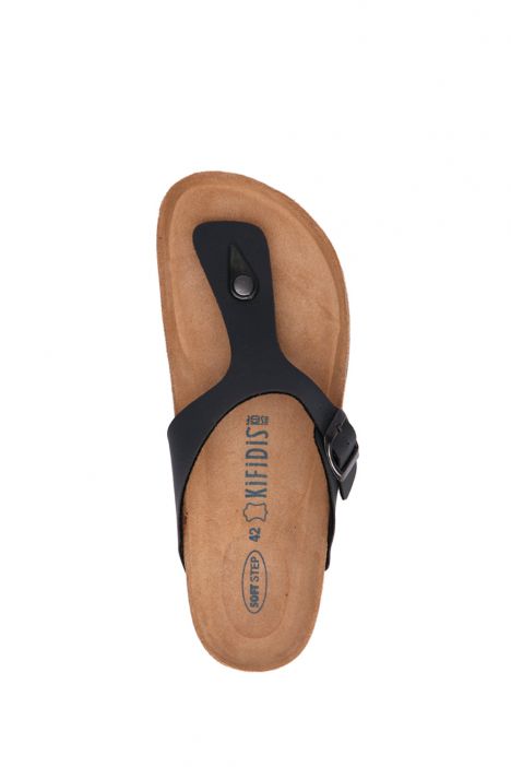 K760SE Kifidis Soft Step Erkek Parmak Arası Mantar Terlik 40-46 Mat Siyah - 006