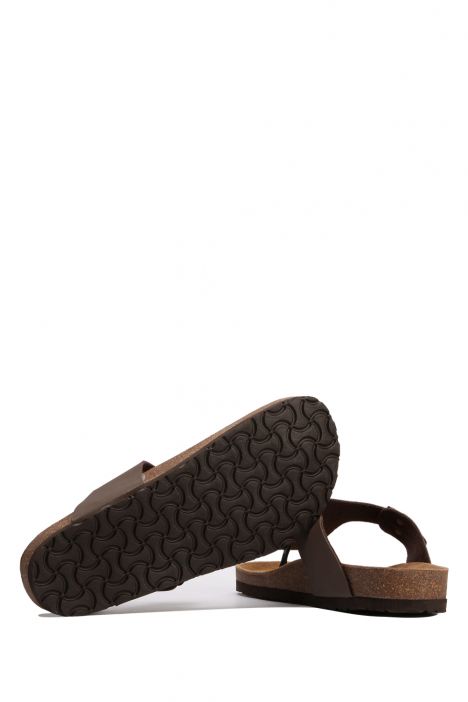 K760SE Kifidis Soft Step Erkek Parmak Arası Mantar Terlik 40-46 Koyu Vizon - 010