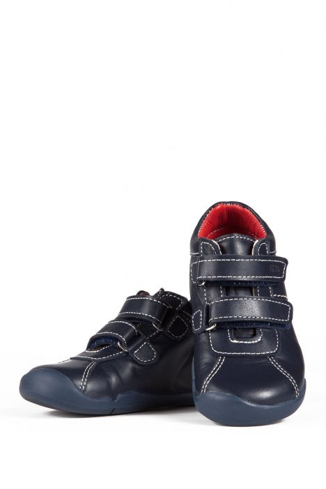 K821 Kifidis-Kids İlk Adım Unisex Çocuk Deri Ayakkabı 19-25 Lacivert / Navy