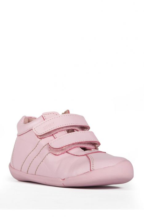K821 Kifidis-Kids İlk Adım Unisex Çocuk Deri Ayakkabı 19-25 Pembe / Pink