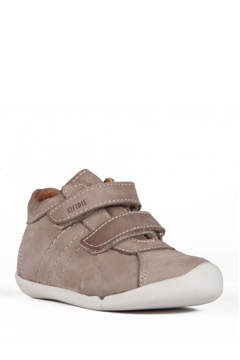 K821 Kifidis-Kids İlk Adım Unisex Çocuk Deri Ayakkabı 19-25 VIZON NUBUK