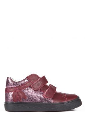 K851 Kifidis-Kids Kız Çocuk Deri Ayakkabı 25-30 BORDO
