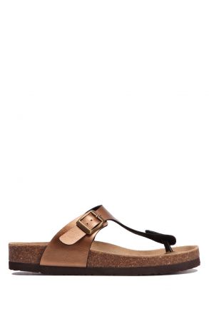 K8871SK Kifidis Soft Step Kadın Parmak Arası Mantar Terlik 36-41 Bronz - 020