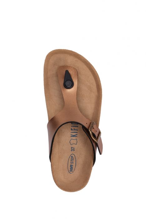 K8871SK Kifidis Soft Step Kadın Parmak Arası Mantar Terlik 36-41 Bronz - 020