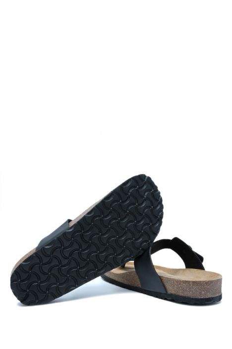 K8871SK Kifidis Soft Step Kadın Parmak Arası Mantar Terlik 36-41 Siyah - 001