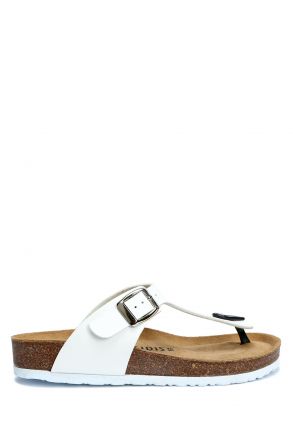 K8871SK Kifidis Soft Step Kadın Parmak Arası Mantar Terlik 36-41 Beyaz - 002