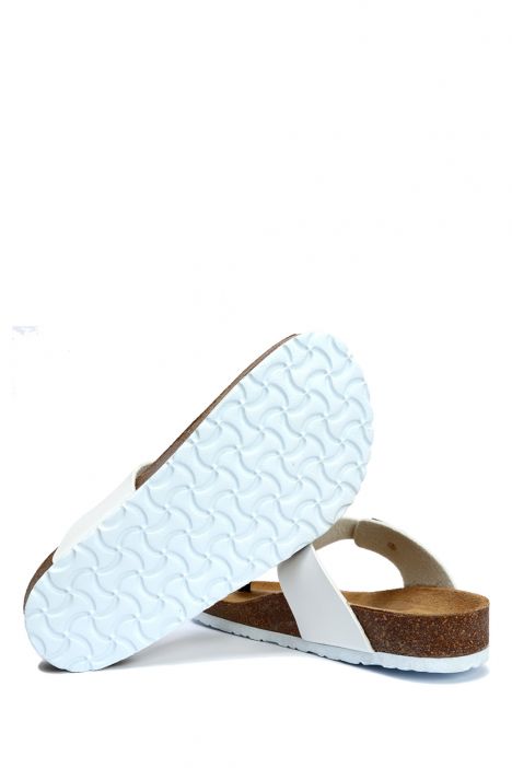 K8871SK Kifidis Soft Step Kadın Parmak Arası Mantar Terlik 36-41 Beyaz - 002