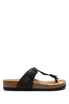 K8871SK Kifidis Soft Step Kadın Parmak Arası Mantar Terlik 36-41 Mat Siyah - 006