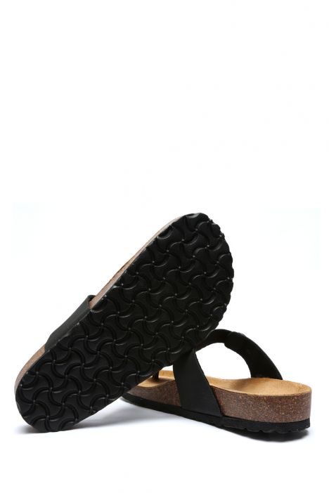 K8871SK Kifidis Soft Step Kadın Parmak Arası Mantar Terlik 36-41 Mat Siyah - 006