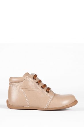 K90 Kifidis-Kids İlk Adım Unisex Çocuk Deri Ayakkabı19-24 Krem / Cream