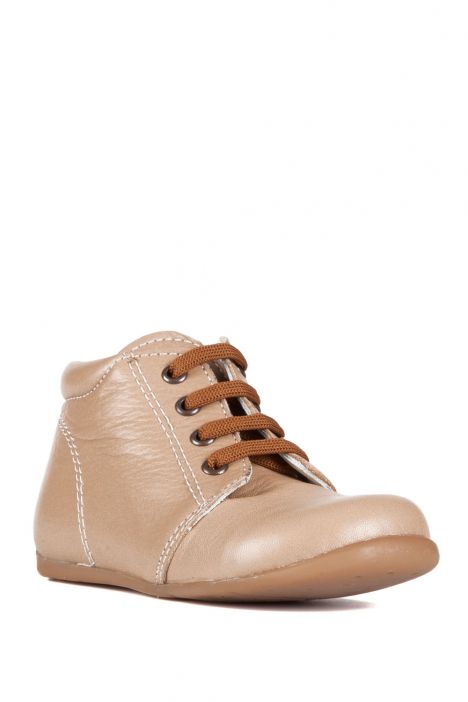 K90 Kifidis-Kids İlk Adım Unisex Çocuk Deri Ayakkabı19-24 Krem / Cream