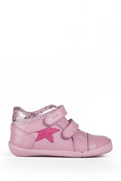 K921 Kifidis-Kids İlk Adım Unisex Çocuk Deri Ayakkabı19-25 Pembe / Pink