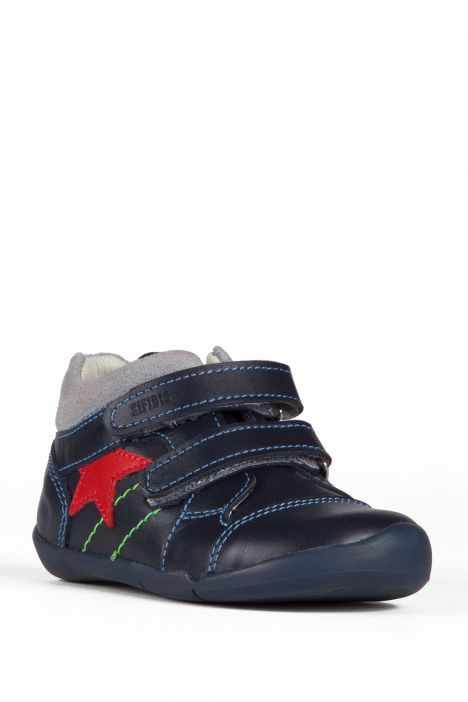 K921 Kifidis-Kids İlk Adım Unisex Çocuk Deri Ayakkabı19-25 Lacivert / Navy
