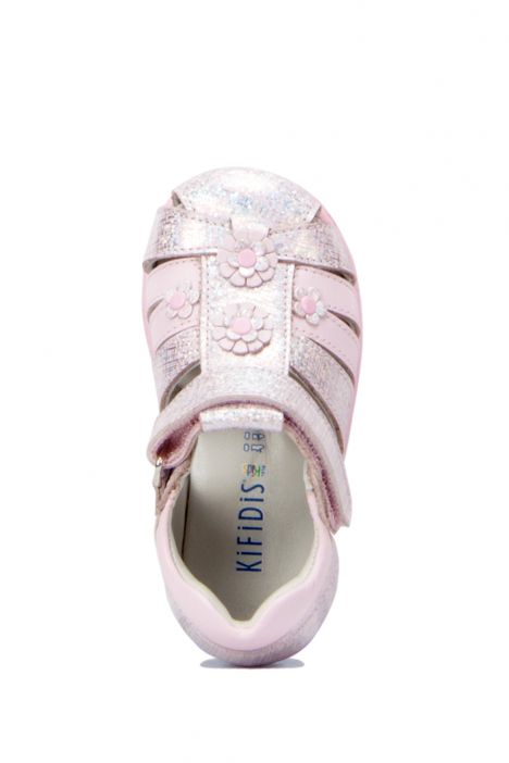 K961 Kifidis-Kids İlk Adım Kız Çocuk Deri Ayakkabı19-23 Pembe / Pink