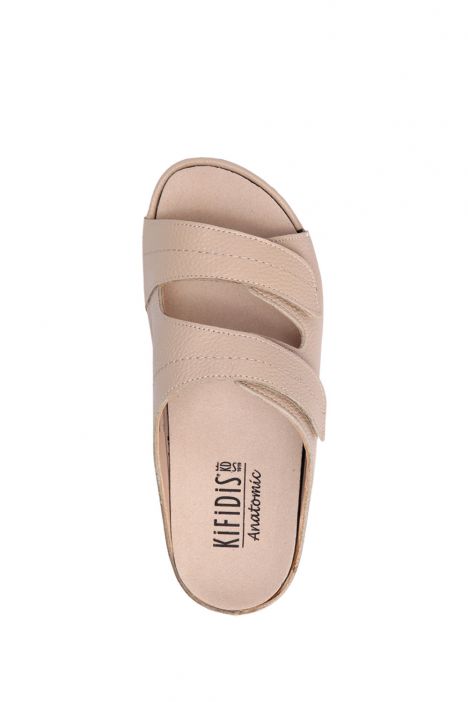 KA1002 Kifidis Anatomik Kadın İçi Çıkabilen Deri Terlik 36-41 14225 Fil Dişi/Ivory