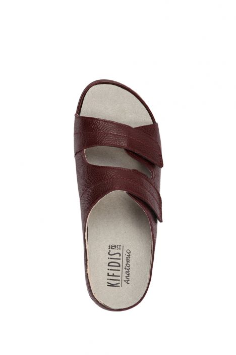 KA1002 Kifidis Anatomik Kadın İçi Çıkabilen Deri Terlik 36-41 Bordo 11021