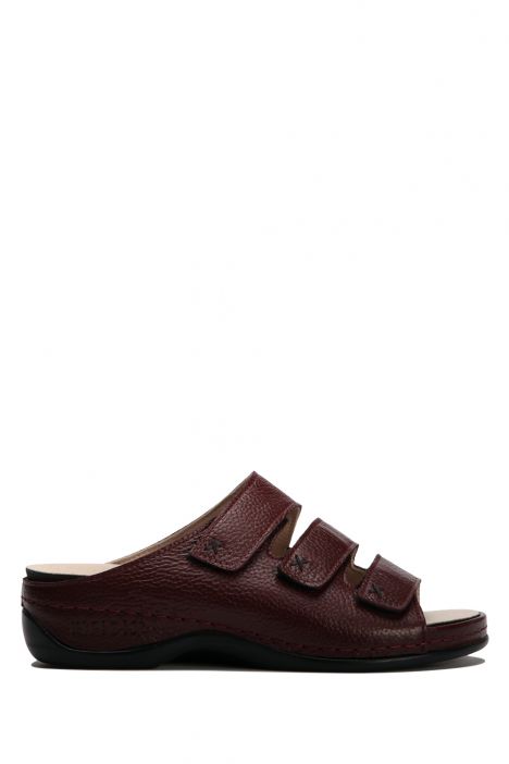 KA1007 Kifidis Anatomik Kadın İçi Çıkabilen Deri Terlik 36-41 Bordo 11021