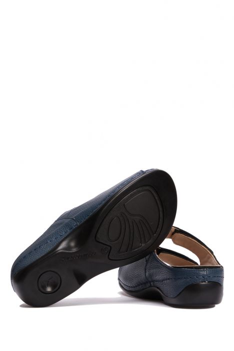 KA1027 Kifidis Anatomik Kadın İçi Çıkabilen Deri Terlik 36-41 765 Lacivert/Navy Blue