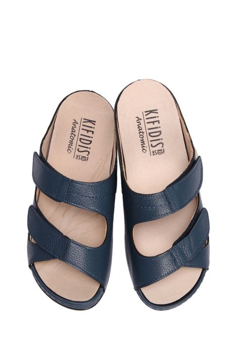 KA1027 Kifidis Anatomik Kadın İçi Çıkabilen Deri Terlik 36-41 765 Lacivert/Navy Blue