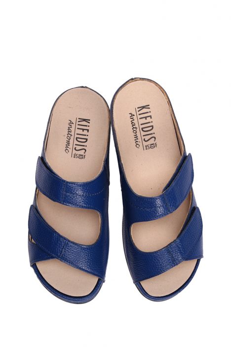 KA1027 Kifidis Anatomik Kadın İçi Çıkabilen Deri Terlik 36-41 11480 Sax Mavi/Saxe