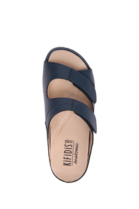 KA1027 Kifidis Anatomik Kadın İçi Çıkabilen Deri Terlik 36-41 765 Lacivert/Navy Blue